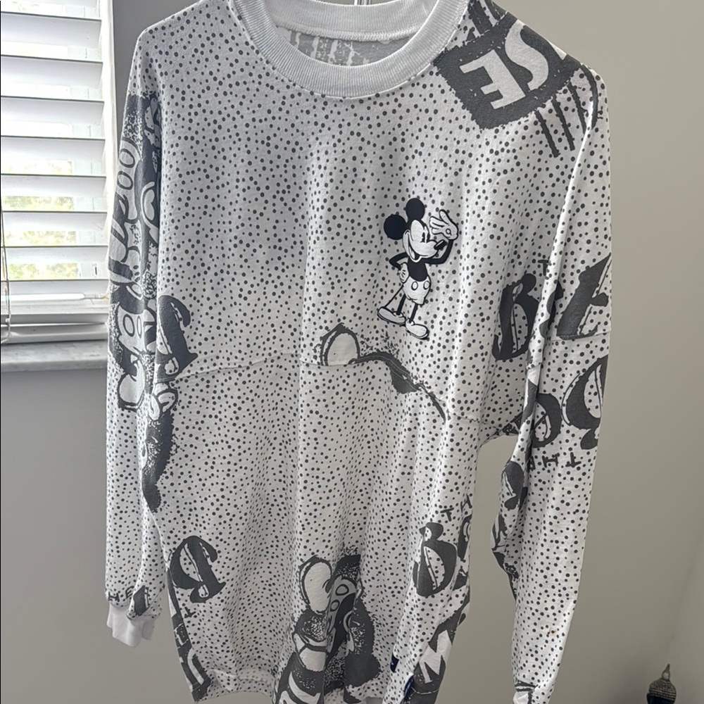 Disney Black and White Mickey Mouse Sweatshirt